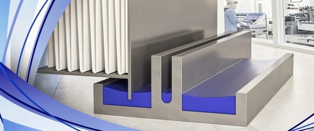 Gel seal HEPA filter with knife-edge seal