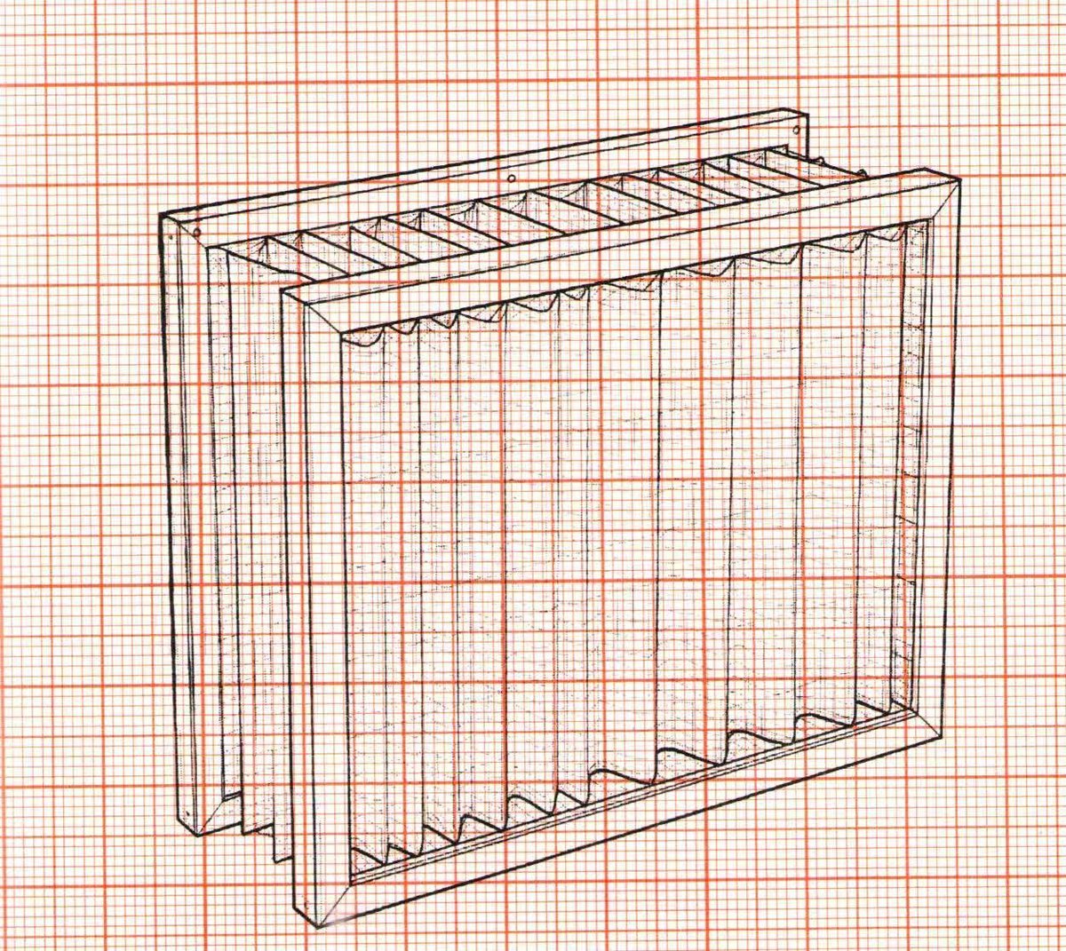 Medium-efficiency filter section sketch